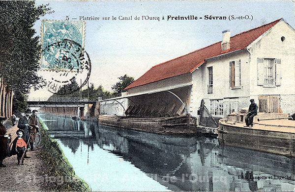 5 - Platrière sur le Canal de l'Ourcq à Freinville - Sévran (S.-et-O.)